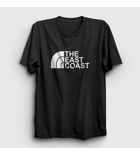 Presmono Unisex Beyaz Logo The East Coast T-Shirt 503441tt (Siyah)