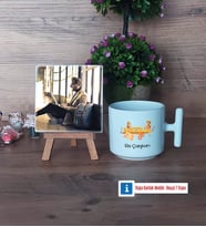 Arkeolog Fotoğraflı Dekoratif Taş, Kupa Bardak Beyaz Hediye (Model 12)