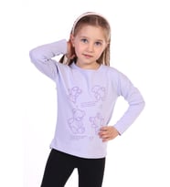 Toontoy Kız Çocuk 4lü Ayıcık Baskılı Tişört (Mavi)