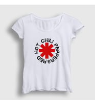 Presmono Kadın Sarı Logo V2 Red Hot Chili Peppers T-Shirt 107750tt (Beyaz)
