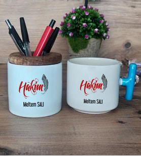 Hakim Hediye Sepeti Kupa Bardak T Kulplu, Kalemlik Hediyeleri Dünya Hukuk Günü Hediyesi (Model 3)