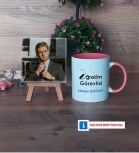 Öğretim Görevlisi Fotoğraflı Dekoratif Taş, Kupa Bardak Beyaz Hediye Öğretmenler Günü Hediyesi (Model 6)