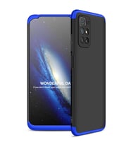 Xiaomi Redmi 10 Kılıf Zore Ays Full Koruma Kılıf (Siyah-Mavi)