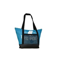 TRG POLO Fileli Kadın Plaj Çantası (Mavi)