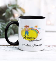 Resim Öğretmeni Tasarımlı Kişiye Özel Kupa Bardak (Siyah)
