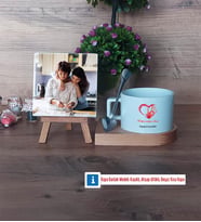 Anneye Hediye Fotoğraflı Dekoratif Taş, Kupa Bardak Beyaz Hediye (Model 8)