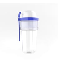 Poppard Capsularge 450 ml + 200 ml + 100 ml 3 bölmeli Kaşıklı Yoğurt Kabı (Lila)