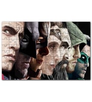 Cakapuzzle Adalet Birliği Karakterleri Yanyana Çizim Puzzle Yapboz MDF (Ahşap) (255 Parça)