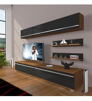 Decoraktiv Eko 5 Mdf Std Tv Ünitesi Tv Sehpası (Siyah - Ceviz)