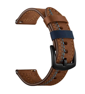 ??Galaxy Watch 46mm (22mm) KRD-19 Deri Kordon (Kahverengi)