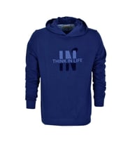 Erkek Kapüşonlu Baskılı Basic Sweatshirt R2222 BGL-ST03194 (İndigo)