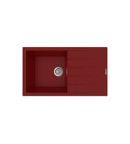POLEX Cristalüx Granit Evye P-SX1 Siyah Tezgah Altı Ve Tezgah Üstü Mutfak Evyesi 86x49,5cm (Bordo)