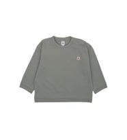 Omzu Çıtçıtlı Basic Sweatshirt (Gri)