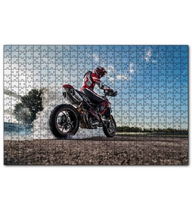 Cakapuzzle  Ducati Hyper 850 Motorsiklet  Puzzle Yapboz MDF (Ahşap) (500 Parça)