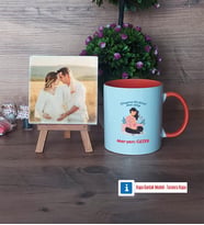 Anne Adayı Fotoğraflı Dekoratif Taş, Kupa Bardak Beyaz Hediye (Model 13)