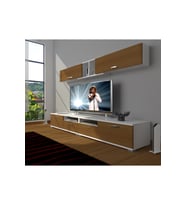 Decoraktiv Eko 5220 Slm Tv Ünitesi Tv Sehpası (Beyaz - Ceviz)