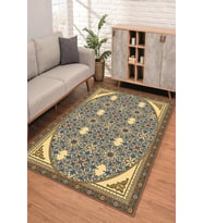 Dijital Kaymaz Taban Yıkanabilir Renkli Salon Halısı Mutfak Halısı Yolluk ND-SD-1137 (Gold)