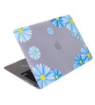 McStorey Macbook Air M2 ile Uyumlu Kılıf 2022 HardCase A2681 Flower07NL (Açık Mavi)