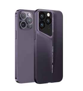 iPhone 14 Pro Kılıf Ultra İnce Kamera Korumalı Sert Rubber Procase Kılıf (Koyu Mor)