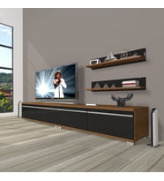Decoraktiv Eko 220T Mdf Tv Ünitesi Tv Sehpası (Siyah - Ceviz)