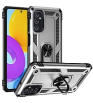 Galaxy M52 Kılıf Zore Vega Yüzüklü Standlı Zırh Kılıf (Gri)