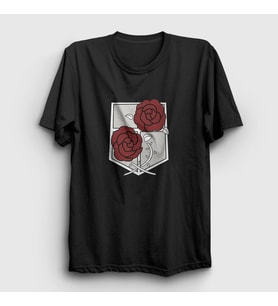 Presmono Unisex Haki Garrison V2 Anime Attack On Titan T-Shirt 123491tt (Siyah)