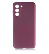 Galaxy S21 FE Kılıf Kamera Çıkıntılı Soft Silikon (Mürdüm)