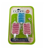 IVORY 6LI YAPIŞKANLI ASKI (Pembe-Mavi)