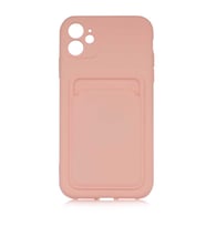 Apple iPhone 12 Kılıf Zore Ofix Kartlık Bölmeli Kılıf (Pembe)