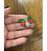 RENKLİ ZİRKON TAŞLI ARI BROŞ YAKA İĞNESİ GİYİM TÜRBAN AKSESUARI 3X2 CM (Yeşil)