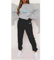 Eşofman Takımı Oversize cool Baskılı eşofman takımı,Sevgili,Çift Kombini bej (Gri)