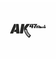ak47 sticker Siyah 20x10 CM (Siyah-Siyah)