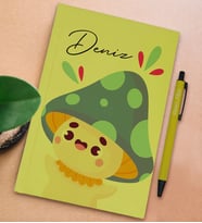 BK Gift Kişiye Özel İsimli Sarı Sert Kapaklı Defter ve Tükenmez Kalem Seti, Arkadaşa Hediye, Yeni İş Hediyesi, Doğum Günü Hediyesi (Model 9)