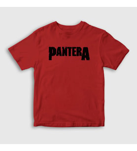 Presmono Unisex Çocuk Beyaz Logo Pantera T-Shirt 168777tt (Kırmızı)
