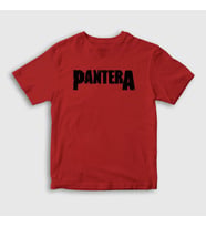 Presmono Unisex Çocuk Beyaz Logo Pantera T-Shirt 168777tt (Kırmızı)