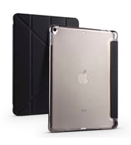 iPad 10.2 (8.Nesil) Kılıf Tri Folding Smart Kalem Standlı Kılıf (Siyah)