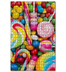 Cakapuzzle Renkli Sekerleme Görseli Puzzle Yapboz MDF (Ahşap) (255 Parça)