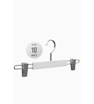 10'lu PMS 40cm Soft Touch Kaplamalı Plastik Askı (Beyaz)
