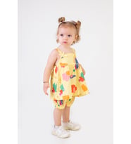 Kız Bebek Tunik Model Şortlu Alt-Üst Takım (Sarı)