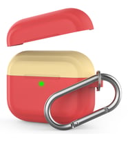 AirPods Pro Kılıf Koruyucu Case Silikon Mat Yedek Kapak Hediyeli PT-P4 (Kırmızı)