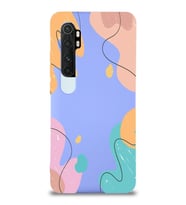 PrintiFy Xiaomi Mi Note 10 Lite Uyumlu Lansman Kılıf Karışık Renkler Tasarımlı İçi Kadife Kapak (Lila)