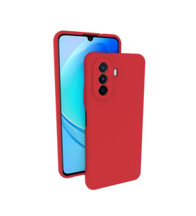 Huawei Nova Y70 Kılıf Kamera Korumalı Silikon Rubber Arka Kapak (Kırmızı)