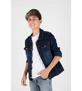 Erkek Çocuk Jean Ceket Günlük Modaya Uygun Ak22145123 (Lacivert)