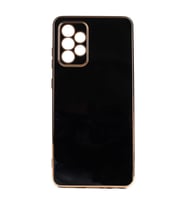 Galaxy A33 5G Kılıf Zore Bark Kenarları Altın Renk Kılıf (Siyah)