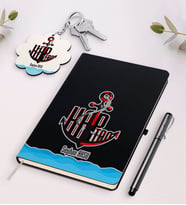 BK Gift Kişiye Özel Kaptan Beyaz Defter Kalem Ve Anahtarlık Hediye Seti-5 (Model 2)