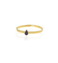 Kadir Jewellery 22 Ayar Altın Kaplama El İşçiliği Zirkon Taşlı Kadın Kelepçe Bilezik (Mor)