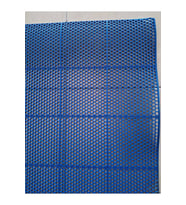 Pvc Paspas SİYAH Yeni Islak ZEMİN KARE PETEK MAT Kaymaz BANYO PASPAS (Mavi)