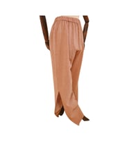 The Sile Fabric ŞİLE BEZİ Yırtmaçlı Pantolon (Tarçın)