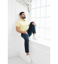 Paul Martin Polo Yaka %100 Pamuk Regular Fit T-shirt (Sarı)