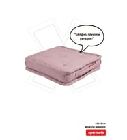 XPERMATE Bisküvi Minder Petek Önü Palet Üstü Minderi Fransız Minder Bank ve Bahçe Minderi 55x55x14 cm (Pembe)